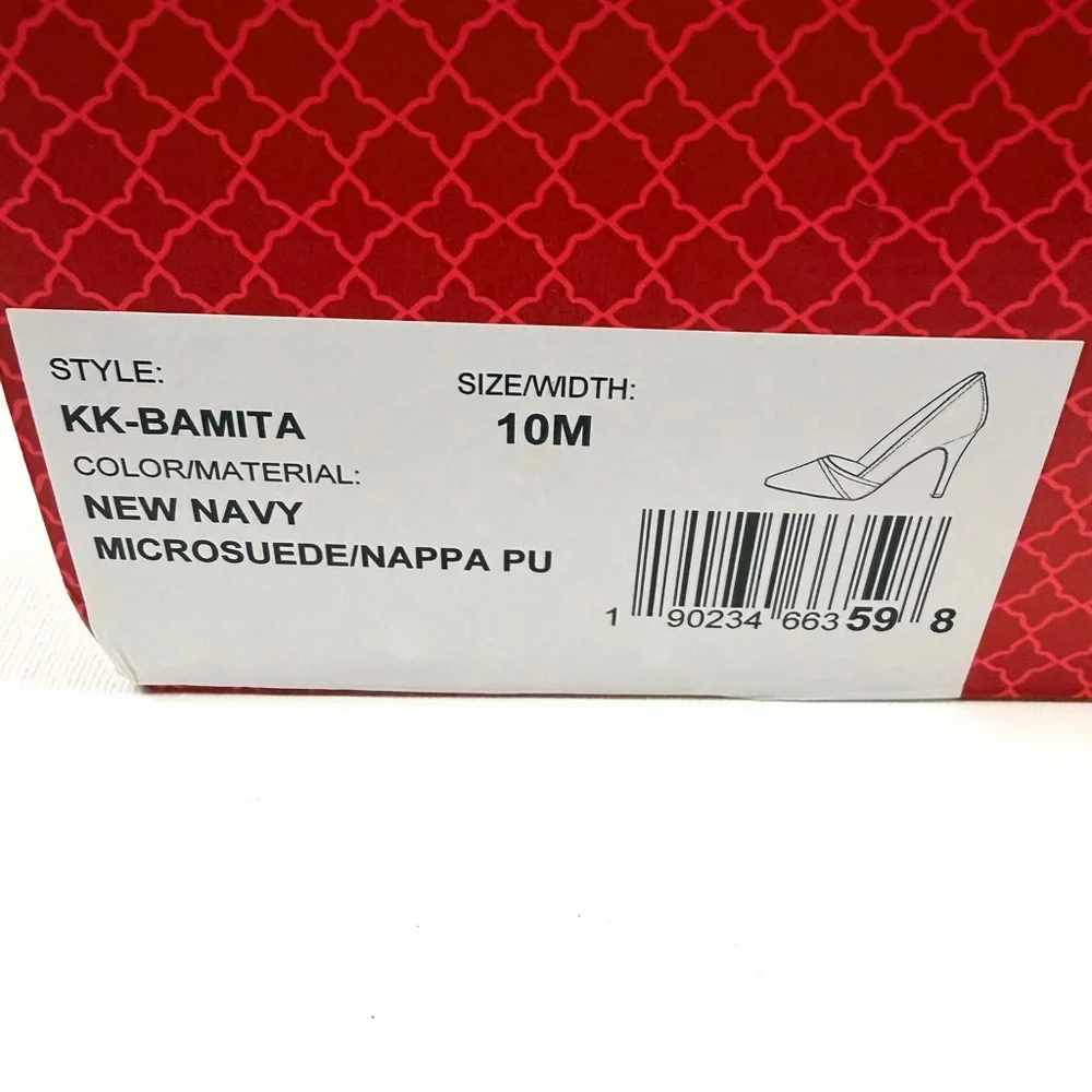 Kelly & Katie Navy Pointed Toe Heels Pumps Size 10 Classic Stiletto - Picture 10 of 11